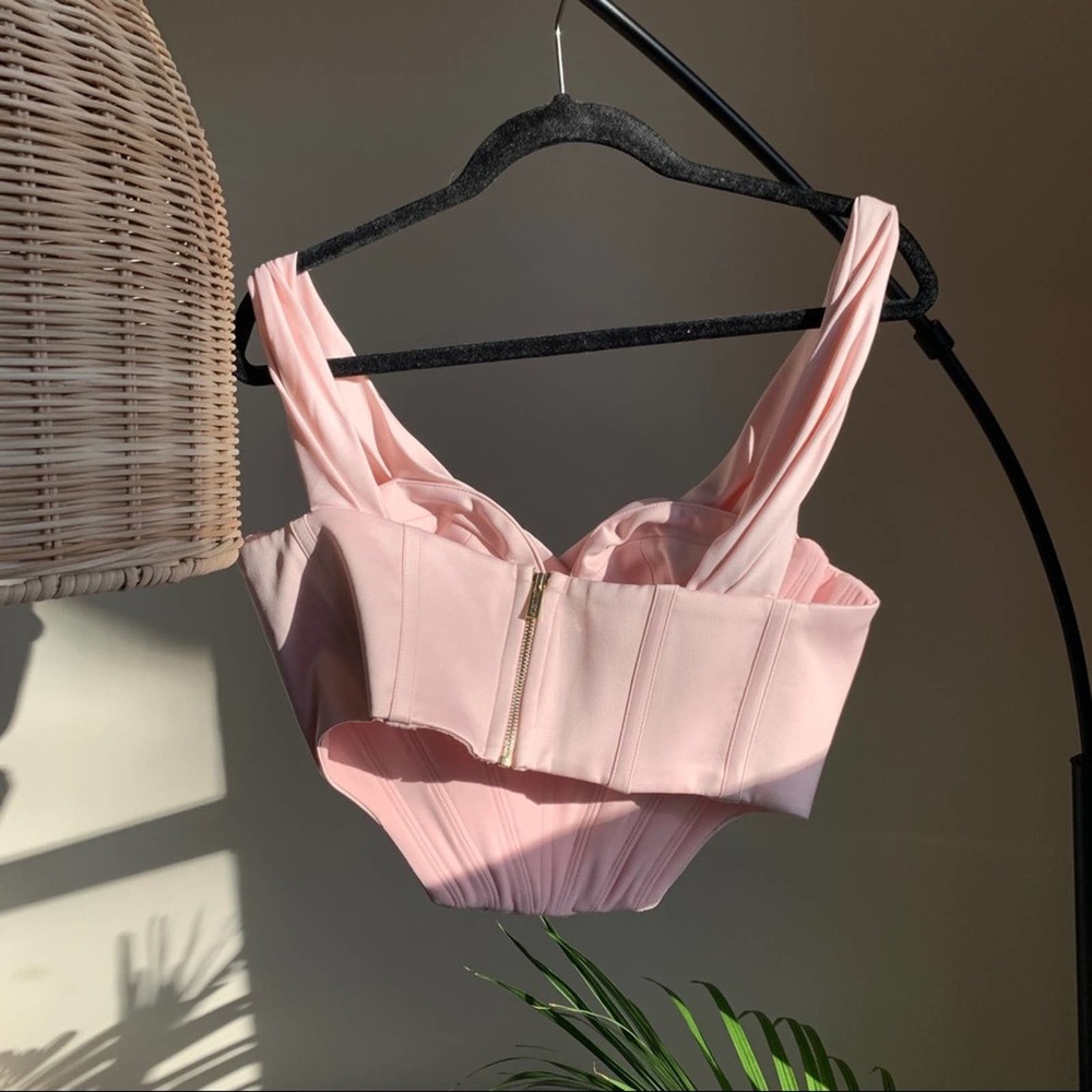 House of CB Pale Pink Off-Shoulder Corset Top - Picture 8 of 15